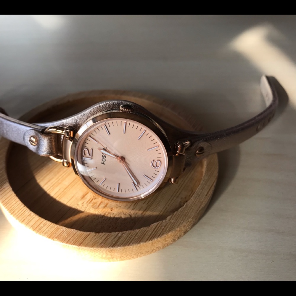Rose Gold Georgia Fossil 32mm Watch | BATTERY DEAD